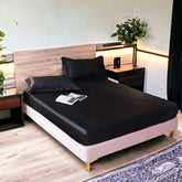 Elegant Silk fitted sheet - Black